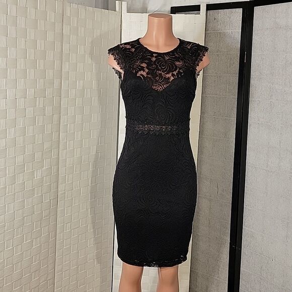 BISSOU BISSOU LACE ROUNDNECK LINE SLEEVELESS DRESS - Picture 4 of 15